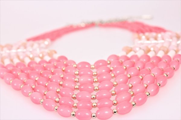 "Rosana" rosa Perlenkette